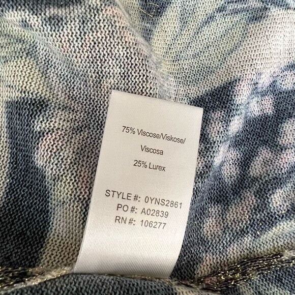 Hale Bob V-Neck Sweater - Black and Green Floral - Picture 5 of 7